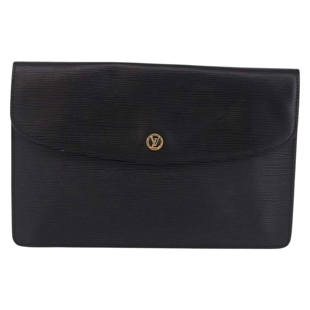 Louis Vuitton Epi Montaigne 27 Clutch Bag Black